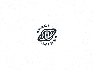 Space Wines Logo barrel black and white branding clean clean logo geometric identity logo logo design minimalist monochromatic negative space saturn simple space stars wine winery