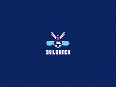 Skiloaner Logo branding clean extreme sports geometric graphic design identity illustration logo logo design mountain sports playful rabbit simple ski snowboard snowboarding