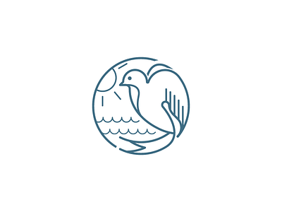 Swallow Bird Logo bird branding geometric logo logo design minimalist modern vintage swallow travel