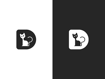 Discussion Cat animal cat lettering logo logo design negative space simple