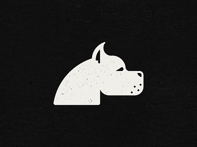 Dogo Argentino and Knife dog dogo argentino geometric knife logo logo design negative space simple