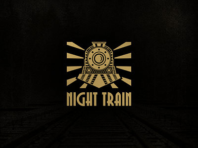 Night Train art deco geometric locomotive logo logo design luxurious modern vintage steam steam train train vintage vintage train