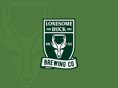 Lonesome Buck Brewing Co animal beer branding brewing brewing company buck clean craft beer logo logo design negative space
