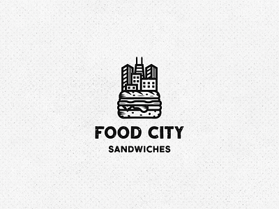 Food City Logo branding city cityscape clean fast food food food truck logo logo design minimal minimalist modern vintage sandwich sandwiches simple