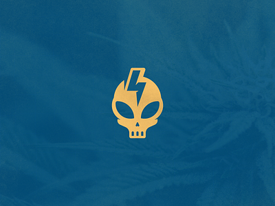 CrippyX - Logo For Hawaiian Cannabis Seed line alien bolt branding cannabis cannabis branding clean design geometric hawaii hemp logo logo design marijuana minimal minimalist negative space simple skull thunderbolt