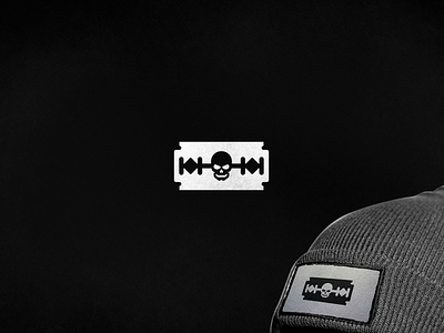 Razor blade & Skull Logo apparel branding clean clothing clothing brand geometric logo logo design negative space punk razor razorblade simple skull streetwear