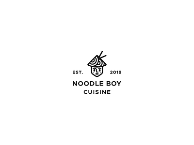Noodle Boy Cuisine asian asian food branding clean cuisine food geometric line art logo logo design minimal minimalist modern vintage noodle noodles playful restaraunt simple simple logo vietnamese