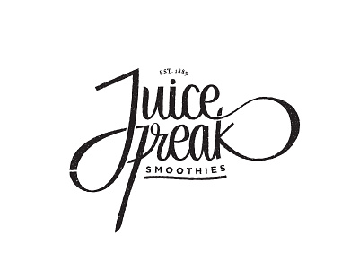 Juice freak smoothies v.2 lettering typography
