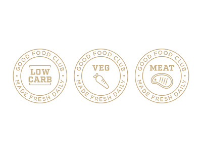 Food Type Stamps branding food icons stamps