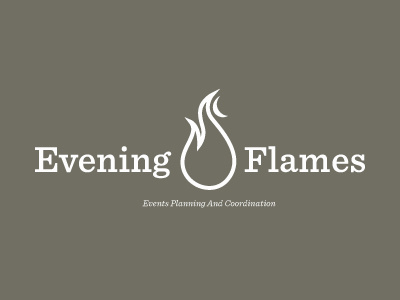 Evening Flames Logo branding identity logo