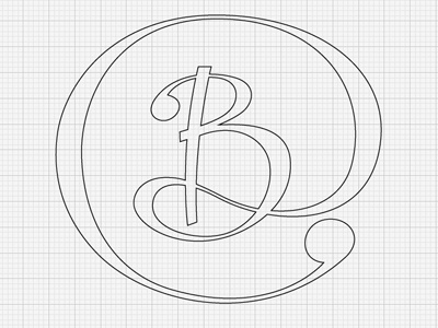B logo typography