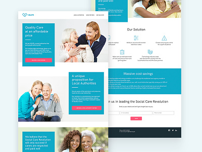 HelpR Landing page health health care landing page simple social care web