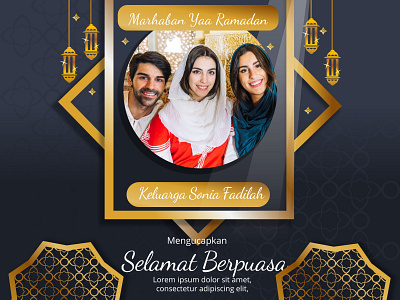 Instagram post template welcomes Islamic holidays design graphic design illustration islamic ramadhan