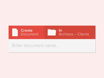 Launcher create document launcher red ui ux