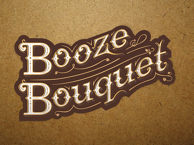 Booze Bouquet Logo beer bold booze bouquet branding entrepreneur hand lettering logo modern new ornamental