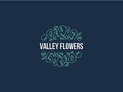 Valley Flowers Logo brand identity branding contemporary florist logo modern print sophisticated stationary valley flowers