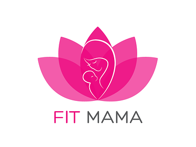 Fit Mama Logo branding fit mama fittness healthy living logo small business well being wellness
