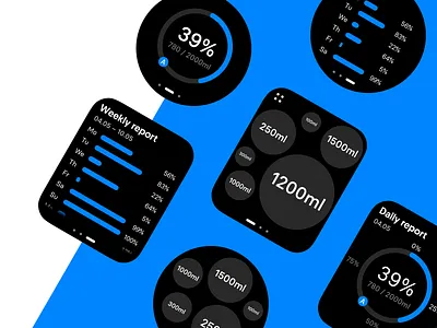 Watch OS: Water analysis app minimal product design ui ux watch watchface watchos wearable