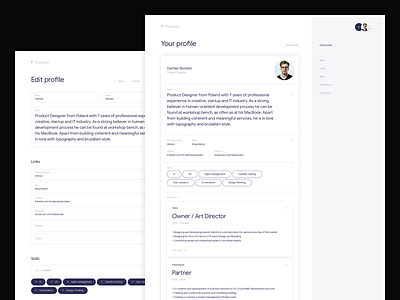 Futurely – Your profile / Edit profile app clean desktop form hr inspiration job minimal minimalism offer system ui ux web website