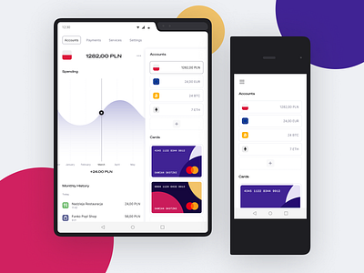 💰 Foldable Banking Concept: Accounts