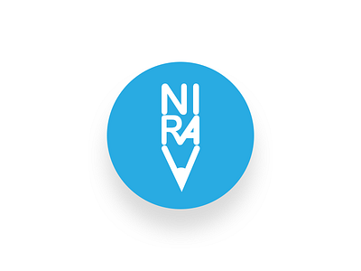 niravsuthar.com logo design blue branding creative design consultancy logo vector