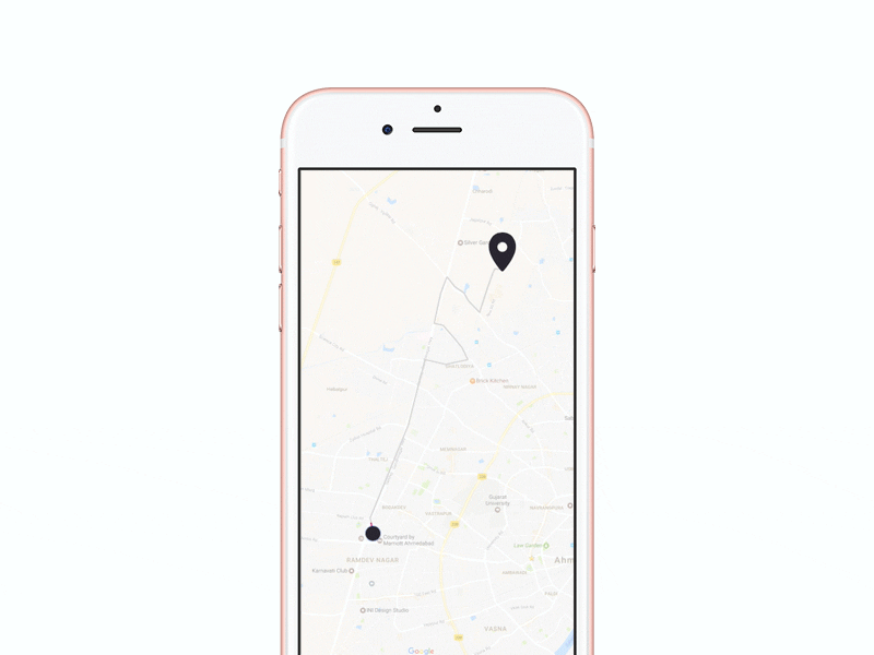 Map Path Animation animation black gif illustration ios app iphone line animation path