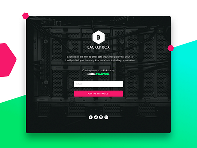 Backupbox Landing page- Teaser