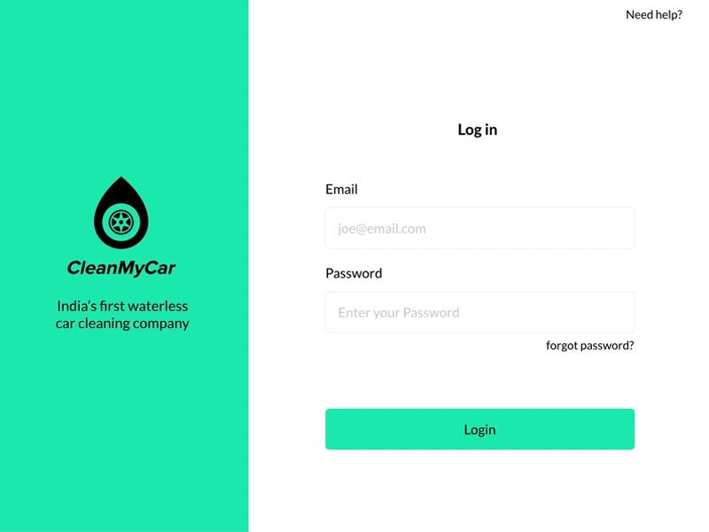 Login Page | Website Design - Animated 2018 animation gif green login logo slide smooth transition web app website