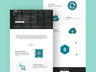 BackupBox Website Design