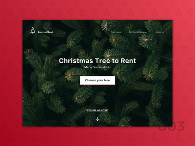 Rent a Plant. Landing page concept