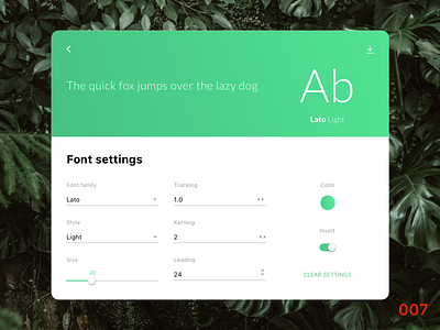 Font setting daily ui day 007 settings tablet