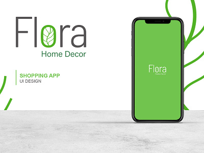 Flora Home Decor App design animation app branding design flat minimal procreate ui ux web