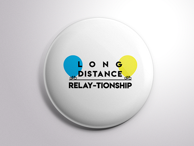 Long Distance Relay-tionship badge design merchandise cycling graphic design logo