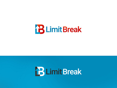 Limit Break design geometric icon letter logo mark negative space shapes
