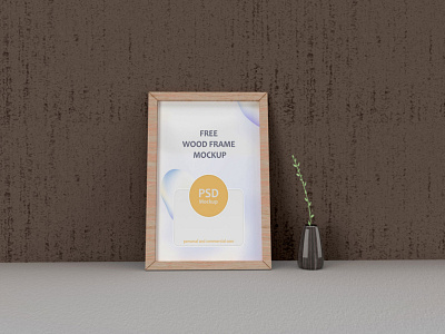 Free wood frame mockup