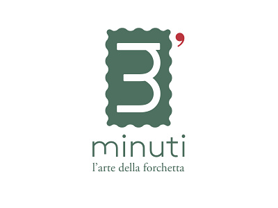 Tre Minuti identity logotype pasta
