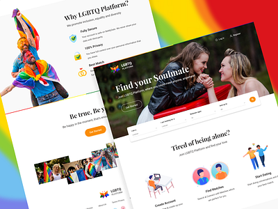 LGBTQ Dating website landing page