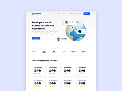 Talent Pool Landing Page