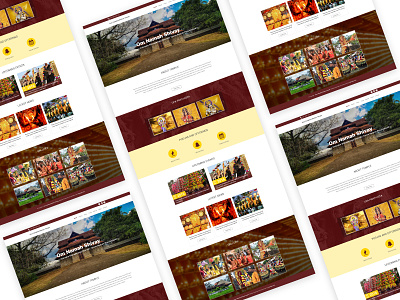 Index page design for temple design mockup spiritual temple ui web design website