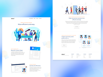 Skilora v2 landing page adobe adobe xd design illustration job board job hiring landing landing page mockup skilora talent acquisition talent acquisition platform talent hunt ui website xd