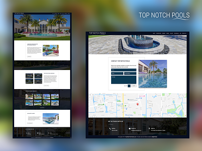 Top Notch Pools website redesign design developement landing page miami pools redesign redesign tuesday ux web web design