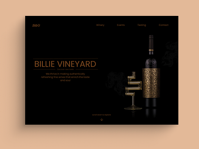 Billie vineyard app branding design mobileui newdesign productdesign ui ux vineyard website wine