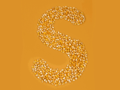 Popcorn S 36daysoftype font letter s stop motion