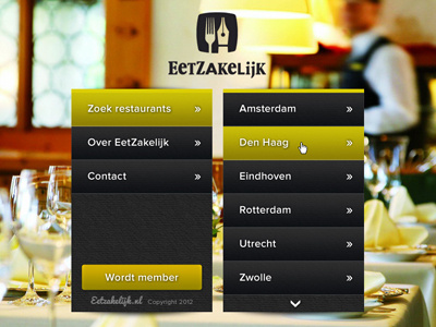 EetZakelijk web user interface design dutch graphic interaction interactive interface ui