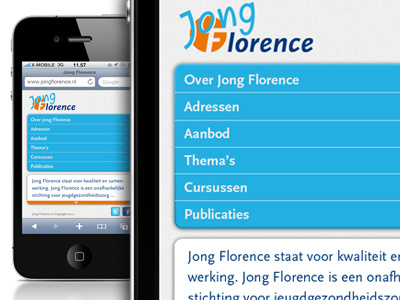 Jong Florence Mobile Website design device dutch gezondheidszorg healthcare interactive interface mobile ui website