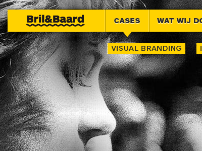 Bril&Baard portfolio site bar dutch interface menu portfolio user visual branding