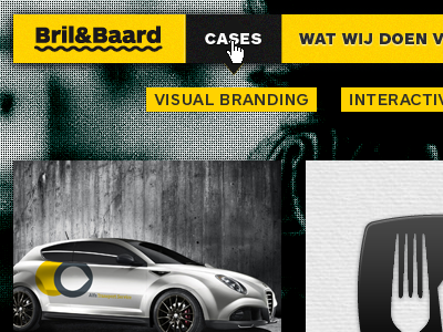Bril&Baard portfolio site bar dutch menu portfolio ui user interface visual branding website
