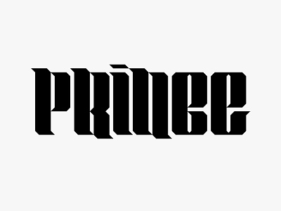 Prince black dribbble sketch typography