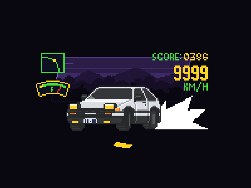 Deja Vu! animation car dejavu firststage goodgame iniciald pixelart score speed trueno