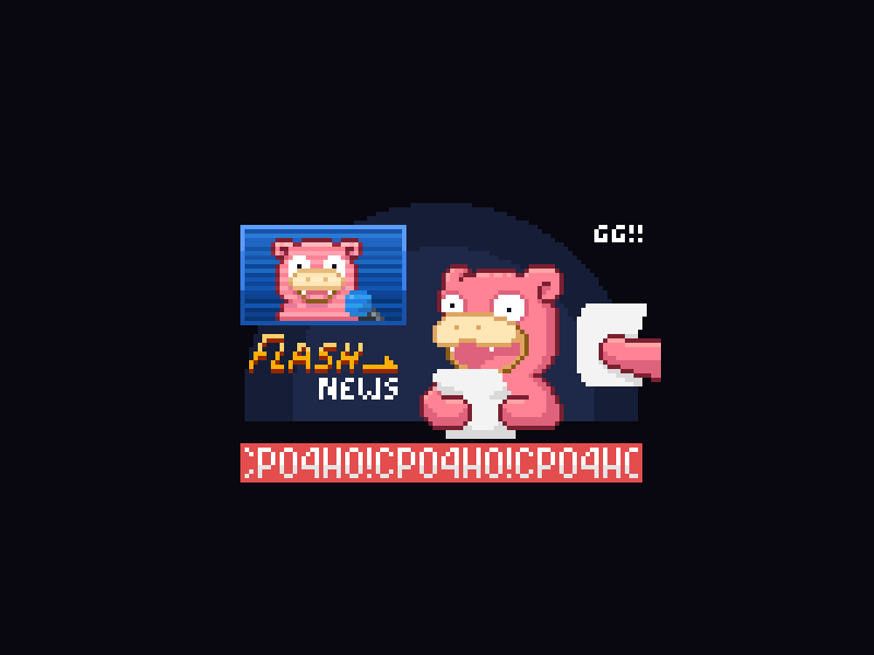 BreakingNews animation breakingnews flash gg goodgame news pixelart slowpoke